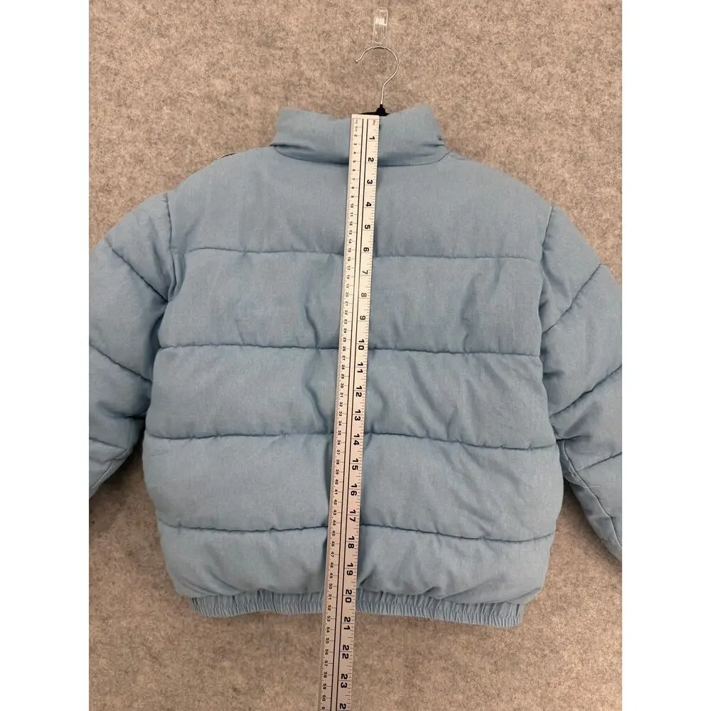 Lola + The Boys Cool Love Blue Puffer Jacket Kids Size 8